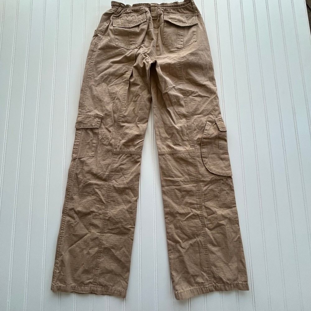 John Galt Cargo Pants One Size(S) Tan Good Ripstop Drawstring Utility MH500-Z363 - Picture 8 of 9